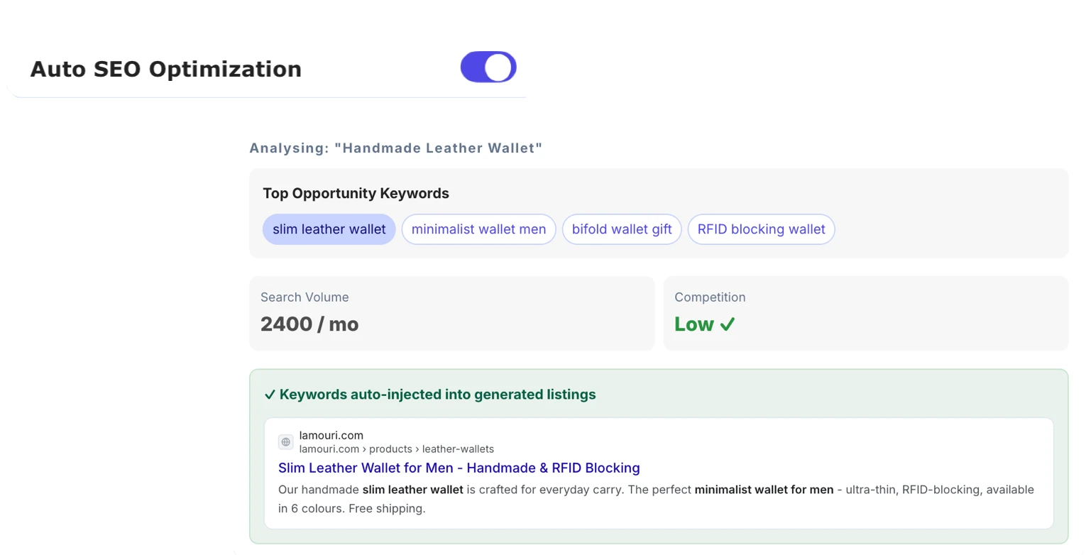 Product SEO & Discoverability