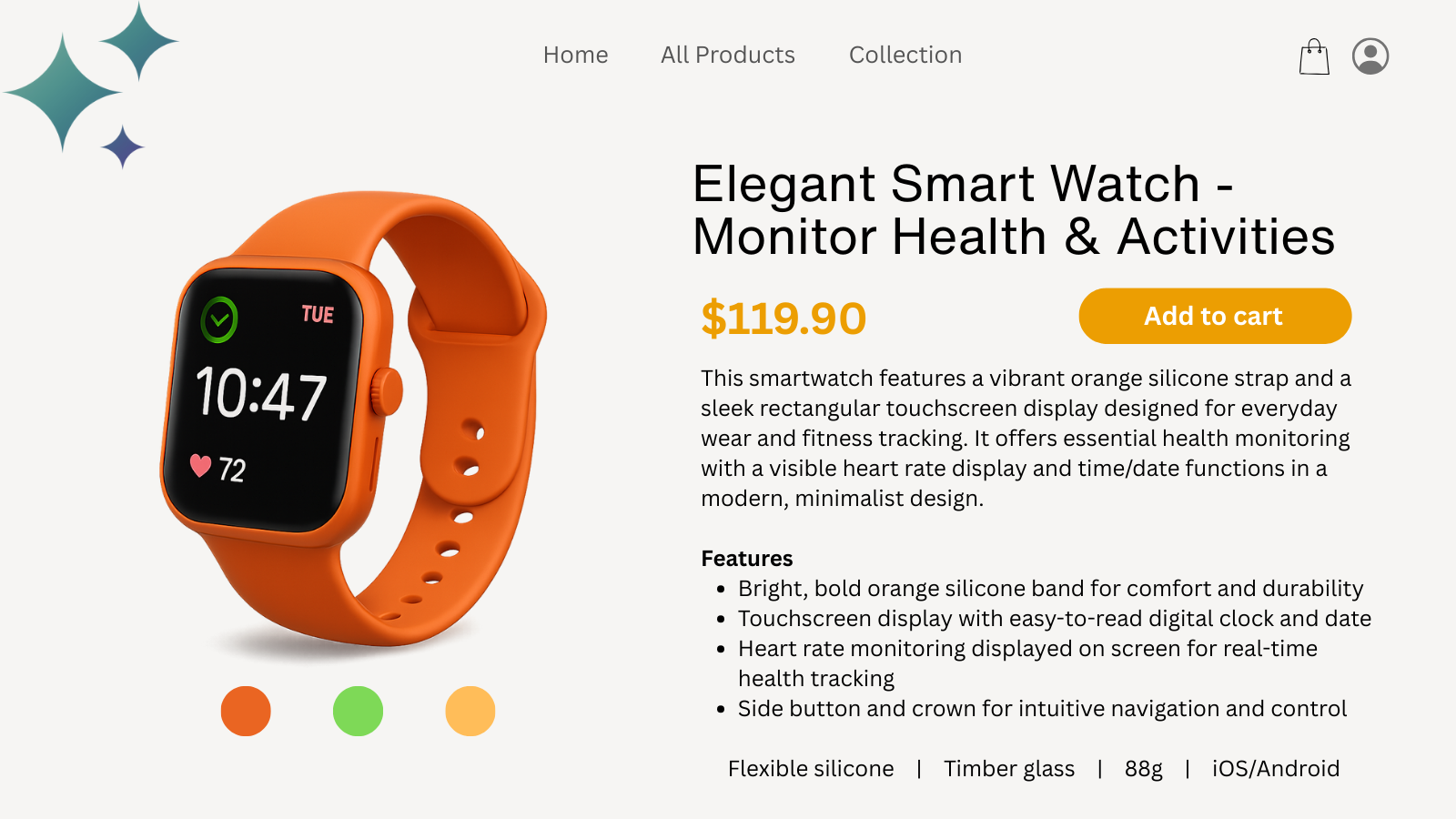 A well designed and written product page generated by Listagrow